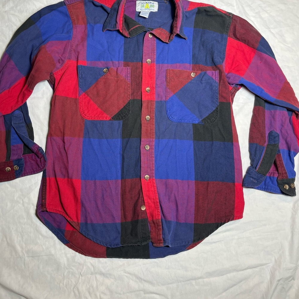 Alaska 1959 Plaid Red and Blue Men's flannel Shirt wilderness gear